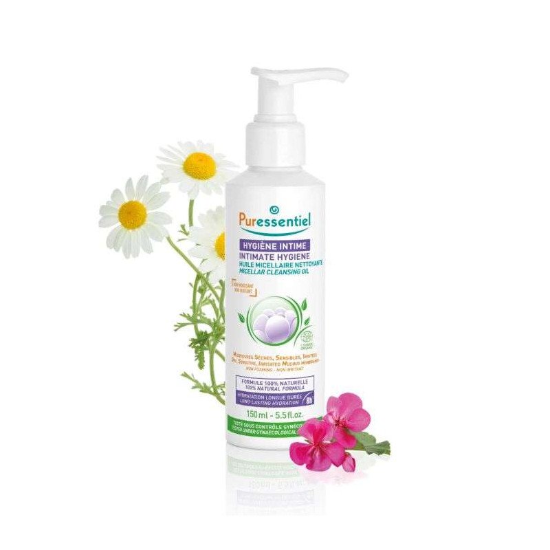 PURESSENTIEL HYGIÈNE INTIME HUILE MICELLAIRE NETTOYANTE 150 ML