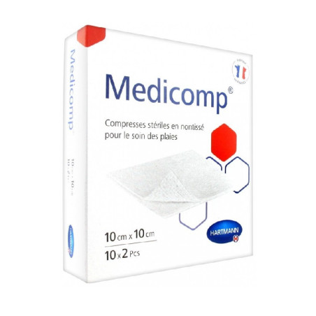 HARTMANN Medicomp® S 40 - Compresses en non tissé stériles 10 x 10 cm 150 unités